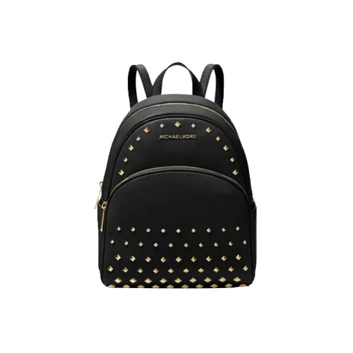 MICHAEL KORS Abbey Leather Backpack Medium Women's Black