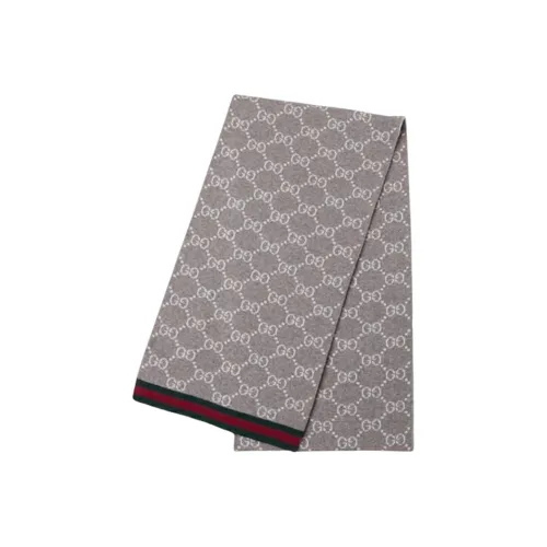 GUCCI GG KNIT Шарф Унисекс Серый
