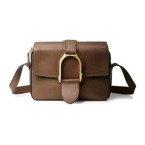 Polo Ralph Lauren Welington Коровья кожа Сумка через плечо Женская Коричневая