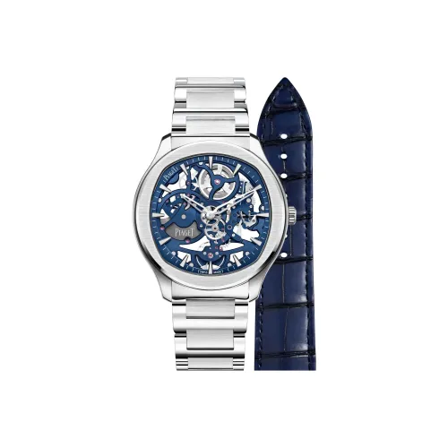 PIAGET Механический механизм Мужские часы PIAGET POLO 42 мм Синий