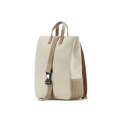 TUPLUS Покрытый холст с лицевой коровьей кожей Сумка Рюкзак Большой Унисекс Дюна Графитовый черный