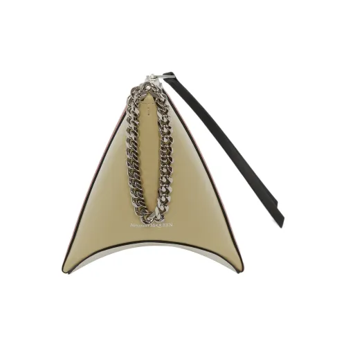 Alexander McQueen Коровья кожа Запястье Сумка Клатч Женская Белая Желтая Розовая