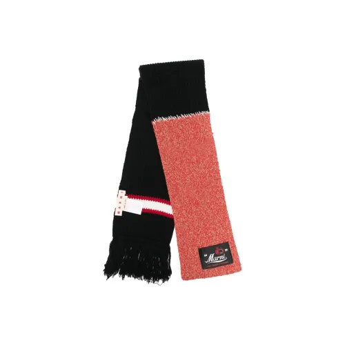 MARNI Кашемировые вязаные шарфы Мужской черный