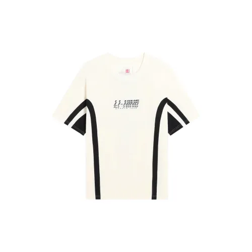 LINING China Li Ning Экрю Мужские T-рубашки