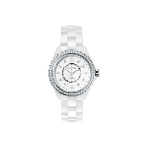 CHANEL J12 Часы Кварцевый механизм Керамика Ремешок Белый Циферблат Женские
