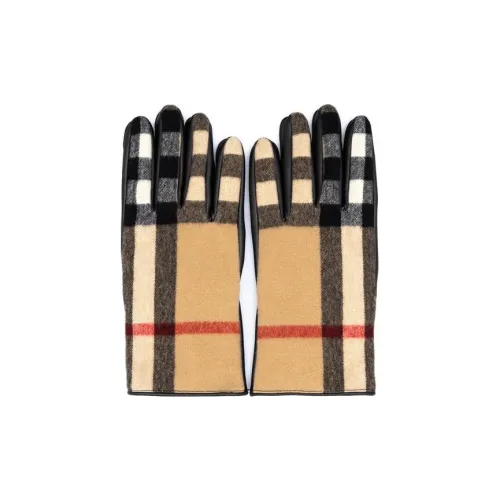 Burberry Шерсть, Кашемир, Овчина Перчатки Светло-янтарный Мужской