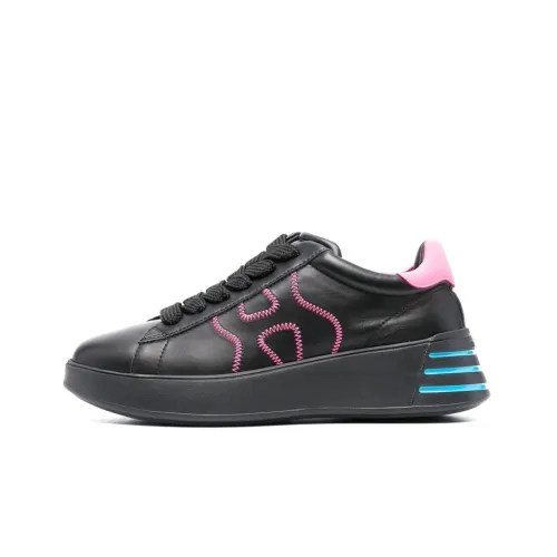 HOGAN Rebel Устойчивый к истиранию Низкий Топ Спортивная Повседневная Обувь Женская Черный Розовый Синий