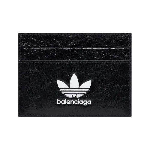 Balenciaga X Adidas Коллаборация Balenciaga x Adidas Sheepskin Картхолдер Унисекс Черный Белый