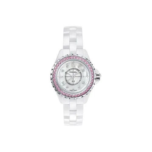 CHANEL J12 Collection Часы Кварцевый механизм Керамика Ремешок Жемчужная раковина Циферблат Женские