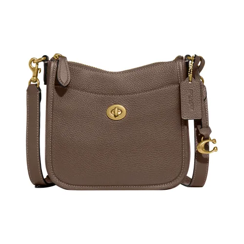 COACH Chaise Коровья кожа Сумка через плечо Маленькая Женская Кофейная