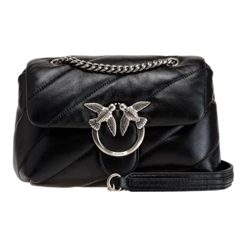 PINKO Quilt Мягкий овчинный кроссбоди сумка сумка через плечо женская черная