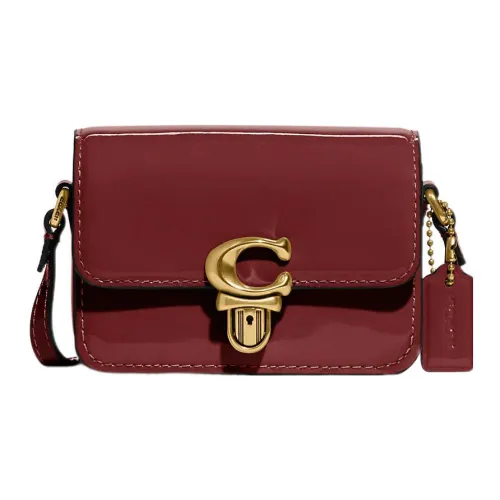 COACH Studio Коровья кожа Сумка через плечо Мини Женская Бургунди