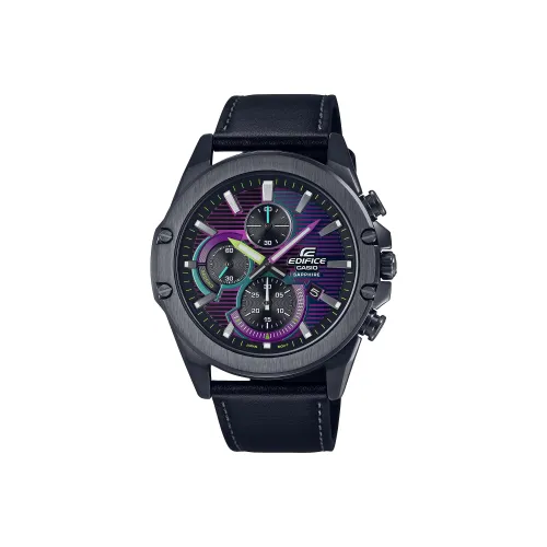 CASIO Кварцевый механизм Мужские часы EDIFICE 50,5мм*45,6мм*9,5мм Фиолетовый