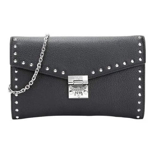 MCM Patricia Visetos Кожа Сумка через плечо Женская Черная