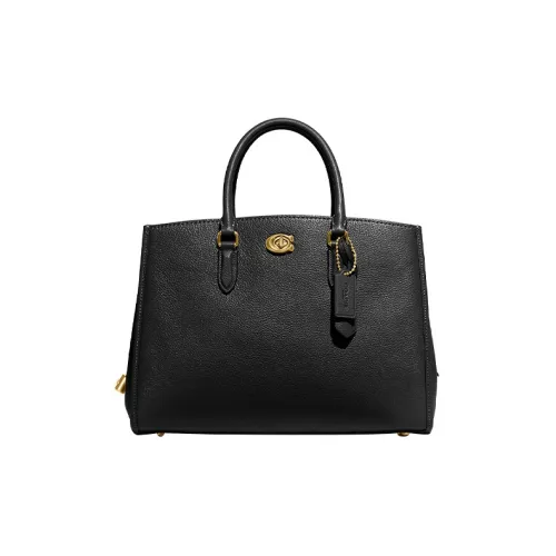 COACH Brooke Полированная кожа с эффектом галечного покрытия сумка через плечо сумка большая женская черная