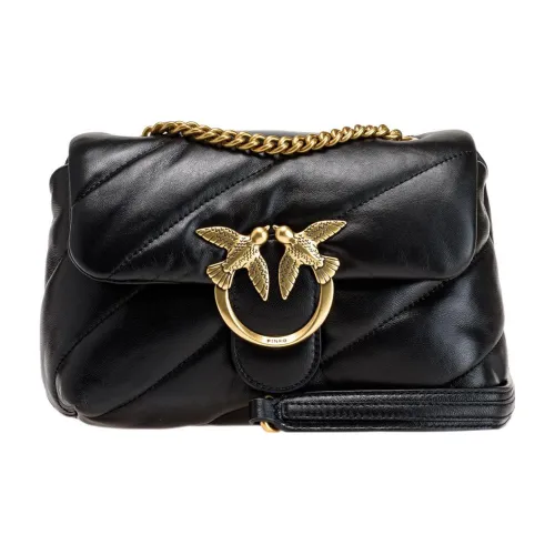 PINKO Quilt Овчина Сумка через плечо Сумка на плечо Женская Черная