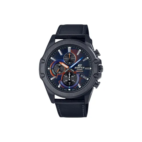 CASIO EDIFICE Collection Кварцевый механизм Естественная кожа Ремешок Часы Мужские Синий циферблат EFR S567CPL 1BUPRC