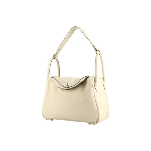 HERMES Lindy Taurillon Clemence Коровья кожа Сумка Сумка через плечо Стандартная Женская 10 Craie Milkshake Белый