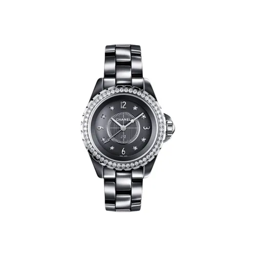 CHANEL J12 Часы Кварцевый механизм Керамика Ремешок Серый циферблат Женские