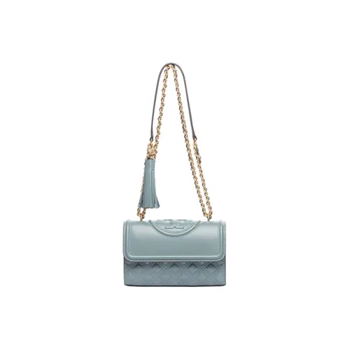 TORY BURCH Fleming Smooth Leather Crossbody Bag Shoulder Bag Standard Women's Light Blue