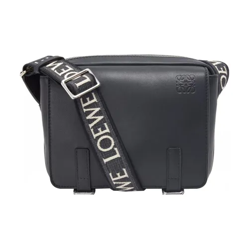 LOEWE Мягкая гладкая коровья кожа курьерская сумка сумка через плечо сумка на плечо экстра мини мужская морской синий