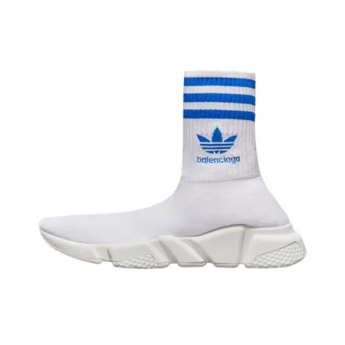 Adidas Originals x Balenciaga Speed 1,0 High Топ Спортивная Повседневная Обувь Мужская Белый Синий
