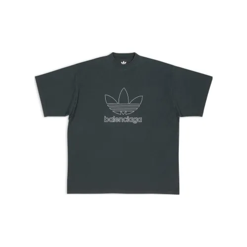 Balenciaga x Adidas Темно-зеленая унисекс футболка