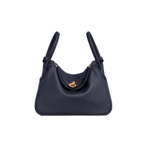 HERMES Lindy Evercolor Телячья кожа Сумка Сумка через плечо Женская 2Z BLEU NUIT Полночный синий