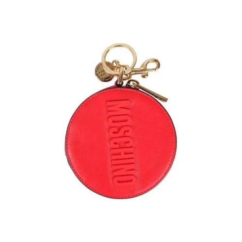 MOSCHINO Телячья кожа украшение сумка монета кошелек кошелек женский красный