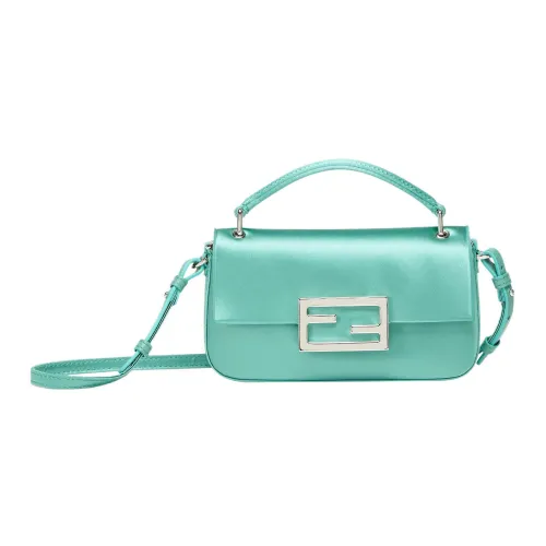 FENDI Baguette Шелковая сумка из овечьей кожи сумка через плечо сумка через плечо чехол для телефона женский бирюзовый