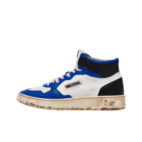 AUTRY MID Топ Скейтборд Кроссовки Мужские Белые Синие Воздействие Устаревший