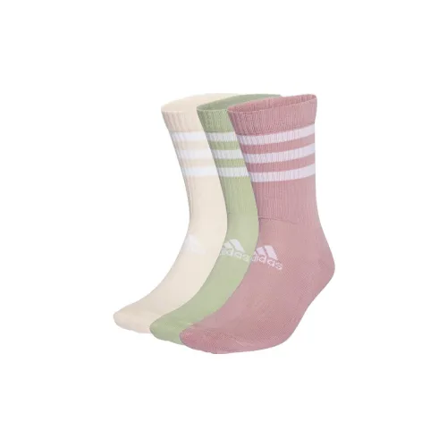 Adidas 3 шт. Фиолетовый+Зеленый+Желтый Унисекс MID Носки до икры