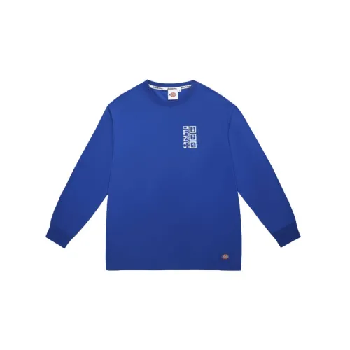 Dickies FW22 Облегающий прямой крой Длинный рукав Т-рубашка Мужская Синяя