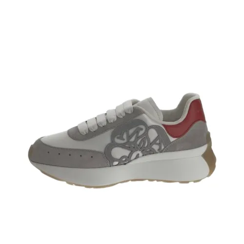 Alexander McQueen Sprint Runner Low Топ Спортивная повседневная обувь Женская Серый