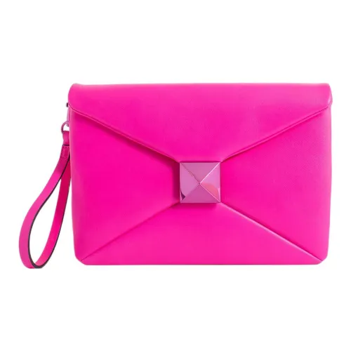 Valentino Garavani Patchwork Lambskin Clutch Men's Pink