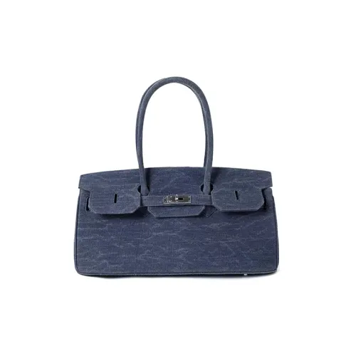 Margin Goods Denim Canvas Bag Regular Women's Black Blue Brown White Blue White Black Gray