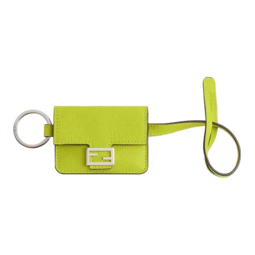 FENDI Baguette Телячья кожа Монета Кошелек Мужской Росток Зеленый