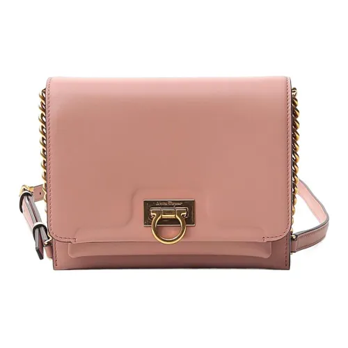 FERRAGAMO Trifolio Телячья кожа Сумка через плечо Женская Розовая