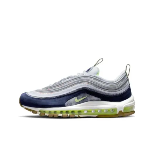 Nike Air Max 97 'Sashiko' Устойчивый к истиранию Низкий Топ Casual Унисекс Серый Синий