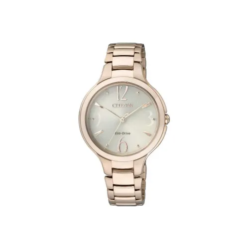 CITIZEN Светильник Кварцевый механизм Нержавеющая сталь Ремешок Часы Женские Часы Золотой циферблат EP5992 54P