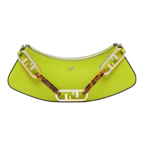 FENDI O'Lock Swing Корова Кожа Ручная Сумка Сумка через плечо Женская Росток Зеленый Цвет