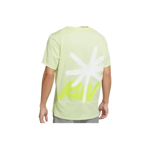 nike Dri Fit Бег Т-Рубашка Мужская Светло-Зеленая