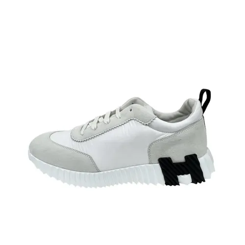 HERMES Bouncing Low Топ Спортивная Повседневная Обувь Мужская Белая