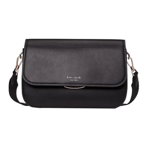 Kate Spade Buddie Кожа с текстурой Litchi кожаная отделка сумка через плечо среднего размера женская черная