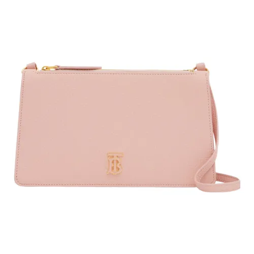 Burberry Телячья кожа Сумка через плечо Сумка на плечо Женская Темно-розовая