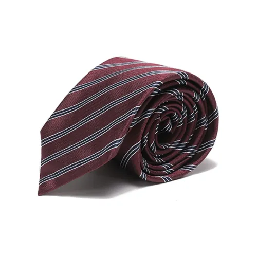 Zzegna Шелковые галстуки, бордовый, мужской