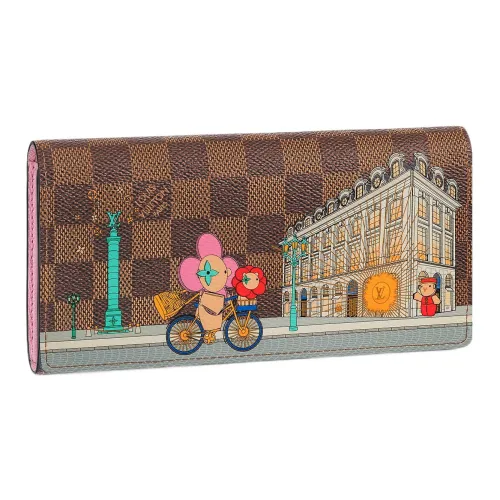 LOUIS VUITTON Sarah Canvas Wallet Women's Brown