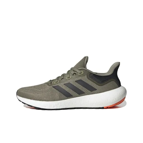 Adidas Pureboost Go 22 Slip-Resistant Abrasion-Resistant Low Top Спринт Беговые кроссовки Унисекс Зеленый Коричневый