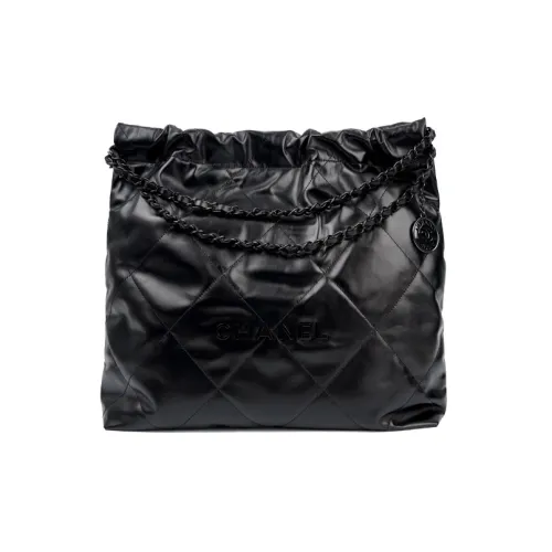 CHANEL So Black22Bag Коровья кожа Тоут Сумка Сумка для покупок Сумка Сумка через плечо Средний Женская Черная