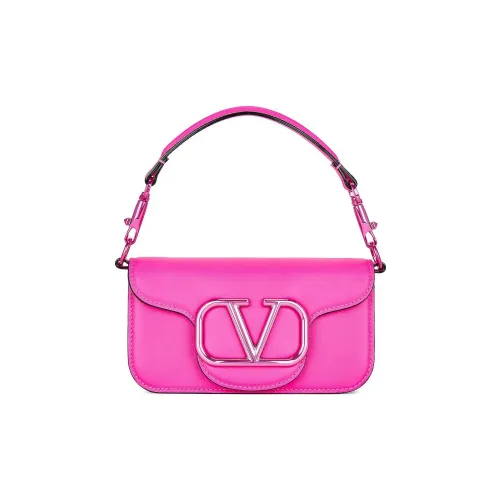 Valentino Locò Smooth Calfskin Portable Crossbody Bag Shoulder Bag Small Women's Pink